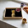Ananas - Zwart - Goud - Luxe Dienblad Rechthoek middel -sfeer2