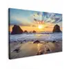 Strand - Zonsondergang - Natuur - Zee - Landschap canvas 2cm klein -z3d