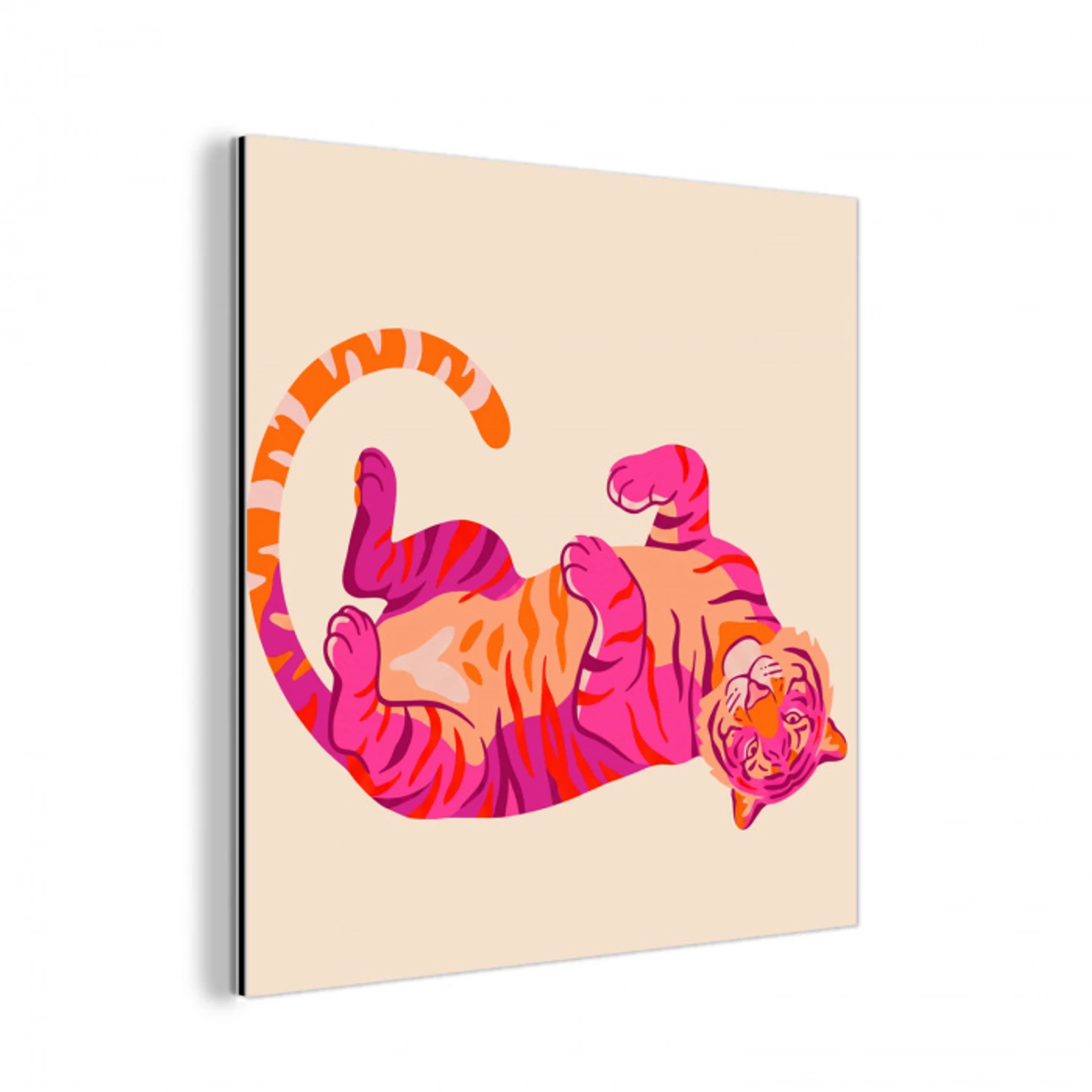 Tijger - Roze - Oranje aluminium wit klein -3d