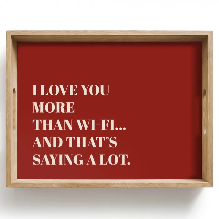 Rood - Quote - Liefde Dienblad Rechthoek middel -z3d_shopping
