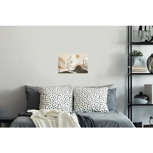 Japandi - Landschap - Beige Muursticker klein -slaapkamer