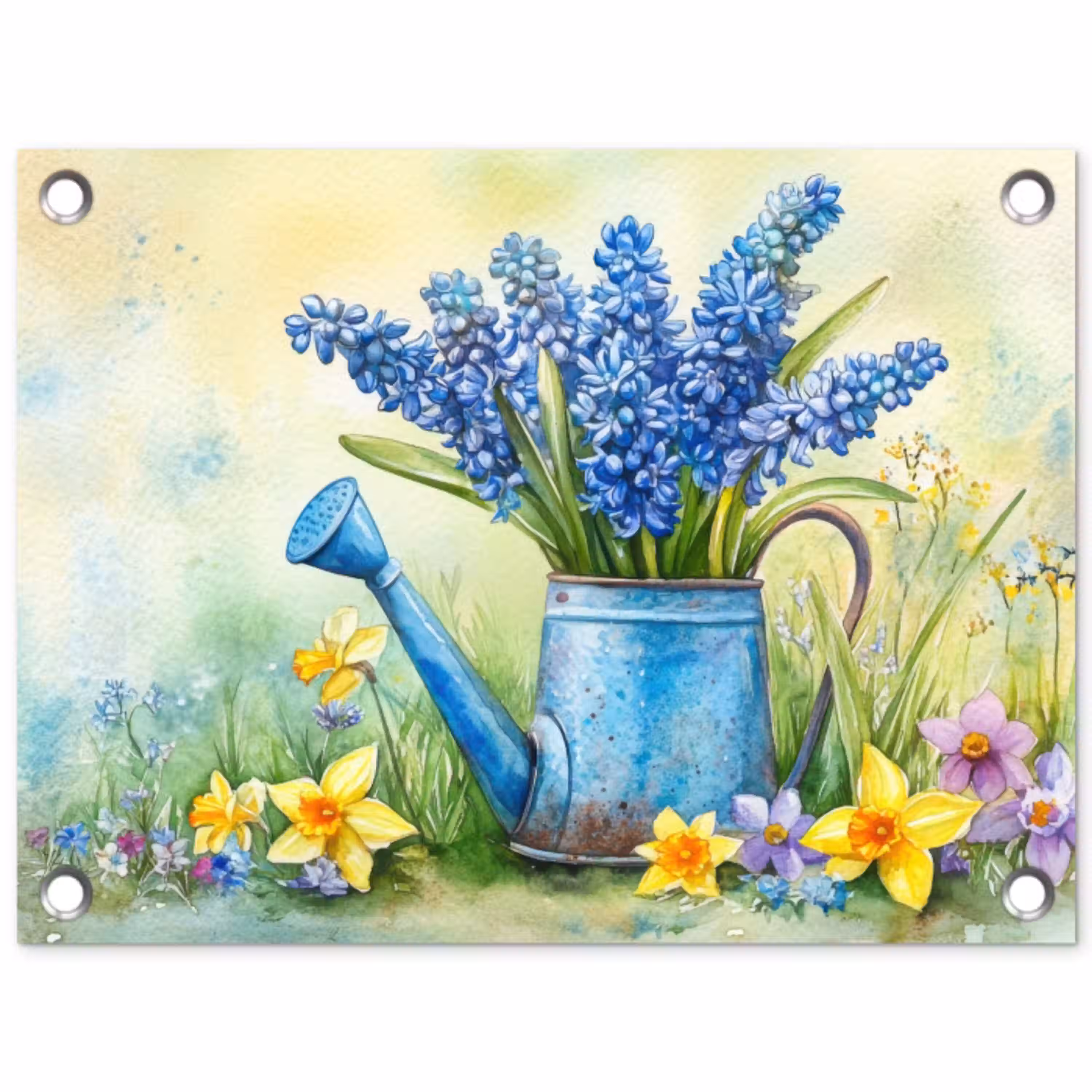 Gieter - Lavendel - Bloesems tuinposter los doek klein -3d