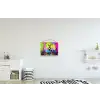 Ezel - Badkuip - Roze - Schuim textielposter latten blank klein -kinderkamer