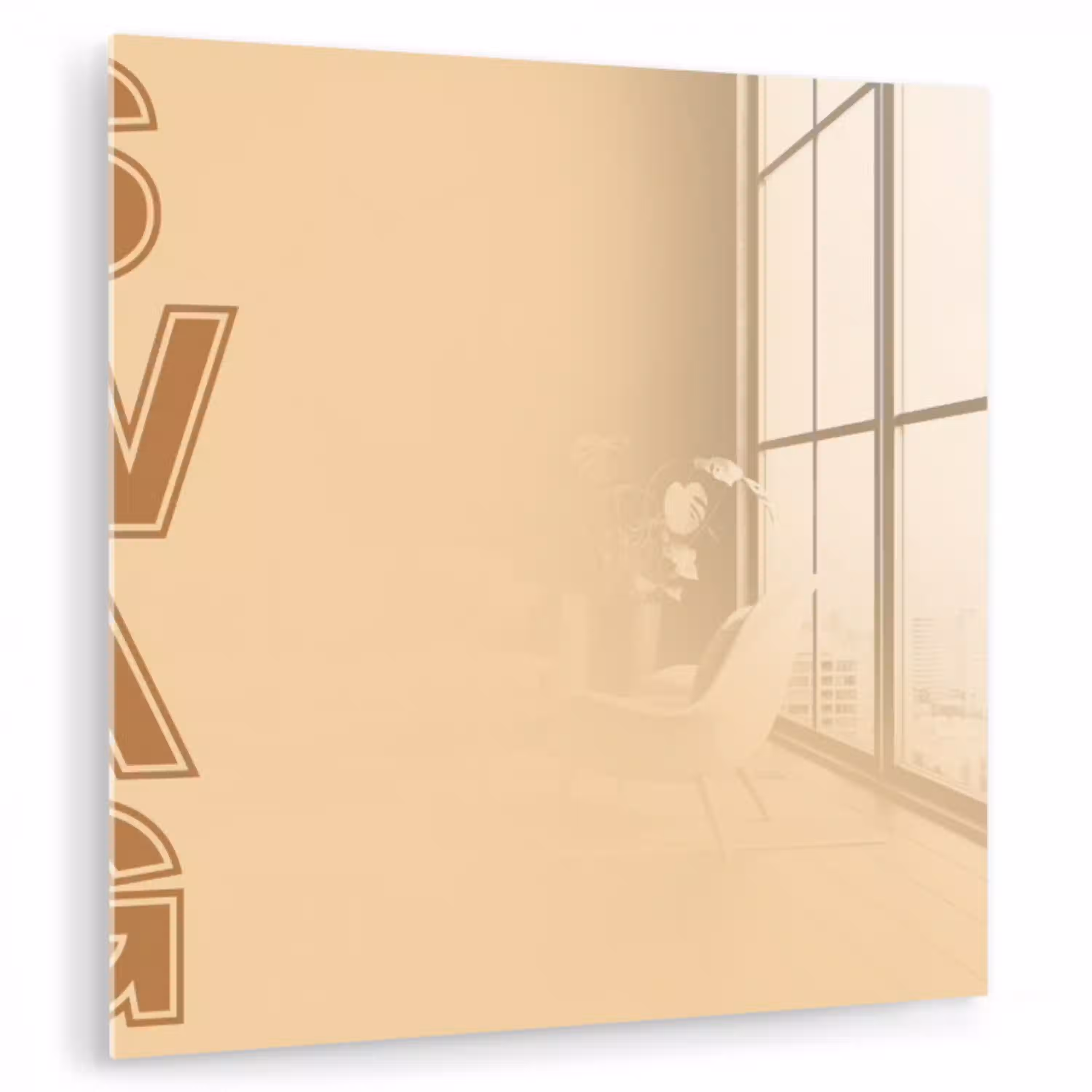 Swag - Bruin - Beige plexiglas 5mm klein -zzzproduct_nieuw