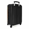 Retro disco wave patroon kleurrijk NBS - Handbagage koffer - Volwassenen Unisex middel -achterkant