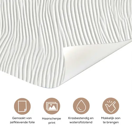 Golven - Ribbels - Wit deurposter klein 289 -closeup_NL