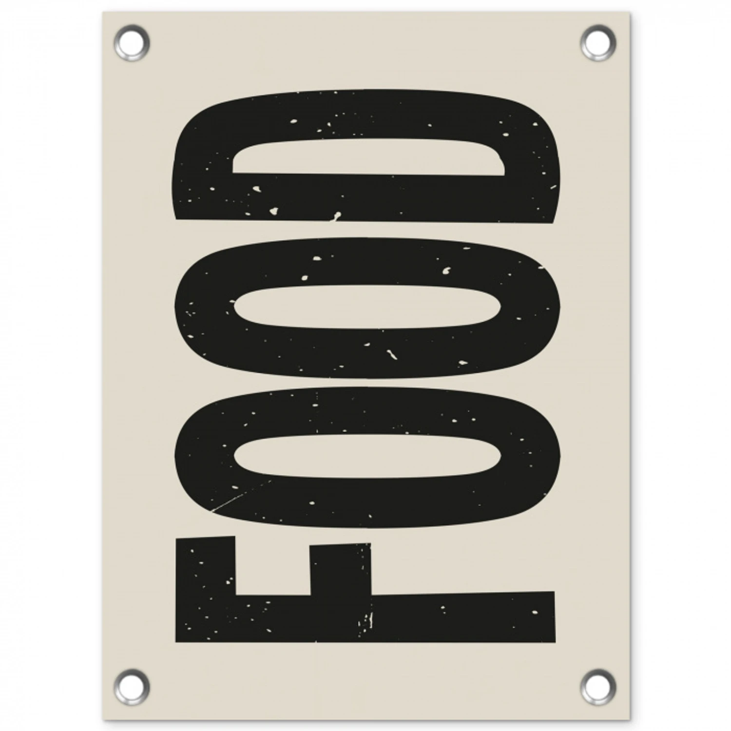 Japandi - Eten - Vintage - Decoratie tuinposter los doek klein -3d