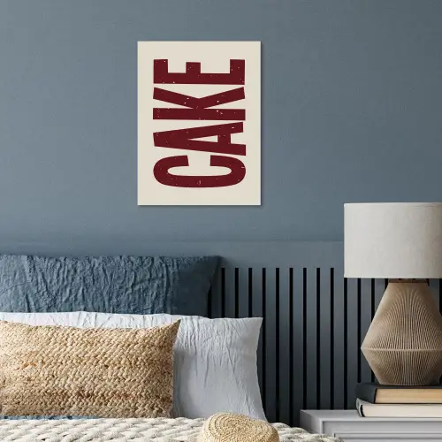 Red - Cake - Decoratie - Eten poster papier klein -sfeer2