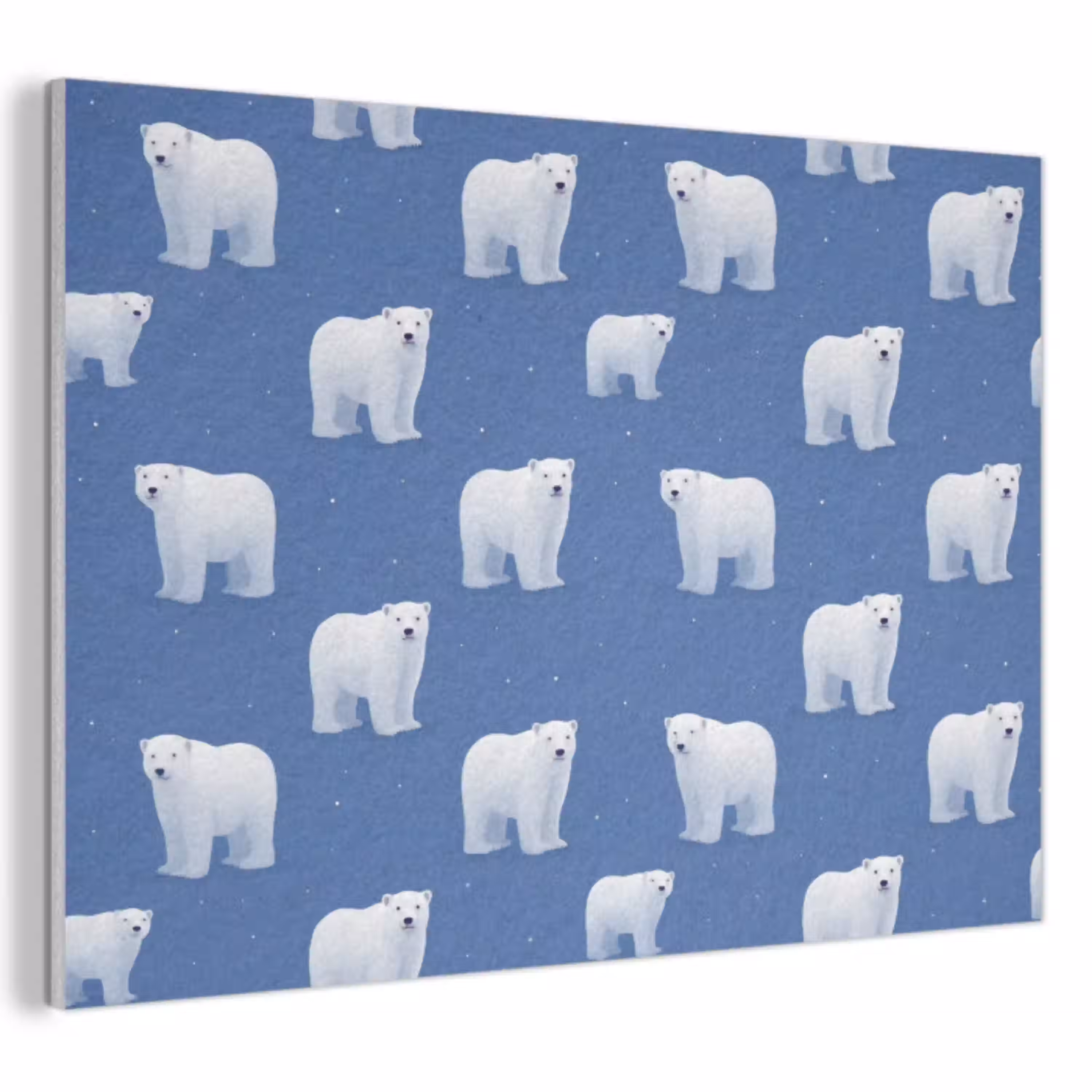 IJsbeer - Patroon - Blauw PET vilt klein 837 -3d