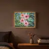 Bloemen - Roze - Glasmozaïek Light Box met batterij (Wandlamp) middel -sfeer4