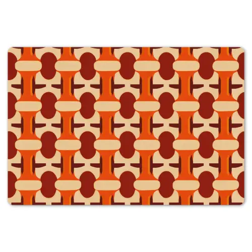 Geometrisch - Retro - Oranje Placemat vinyl groot 368 -zzsfeer1_Kitchenyeah-website