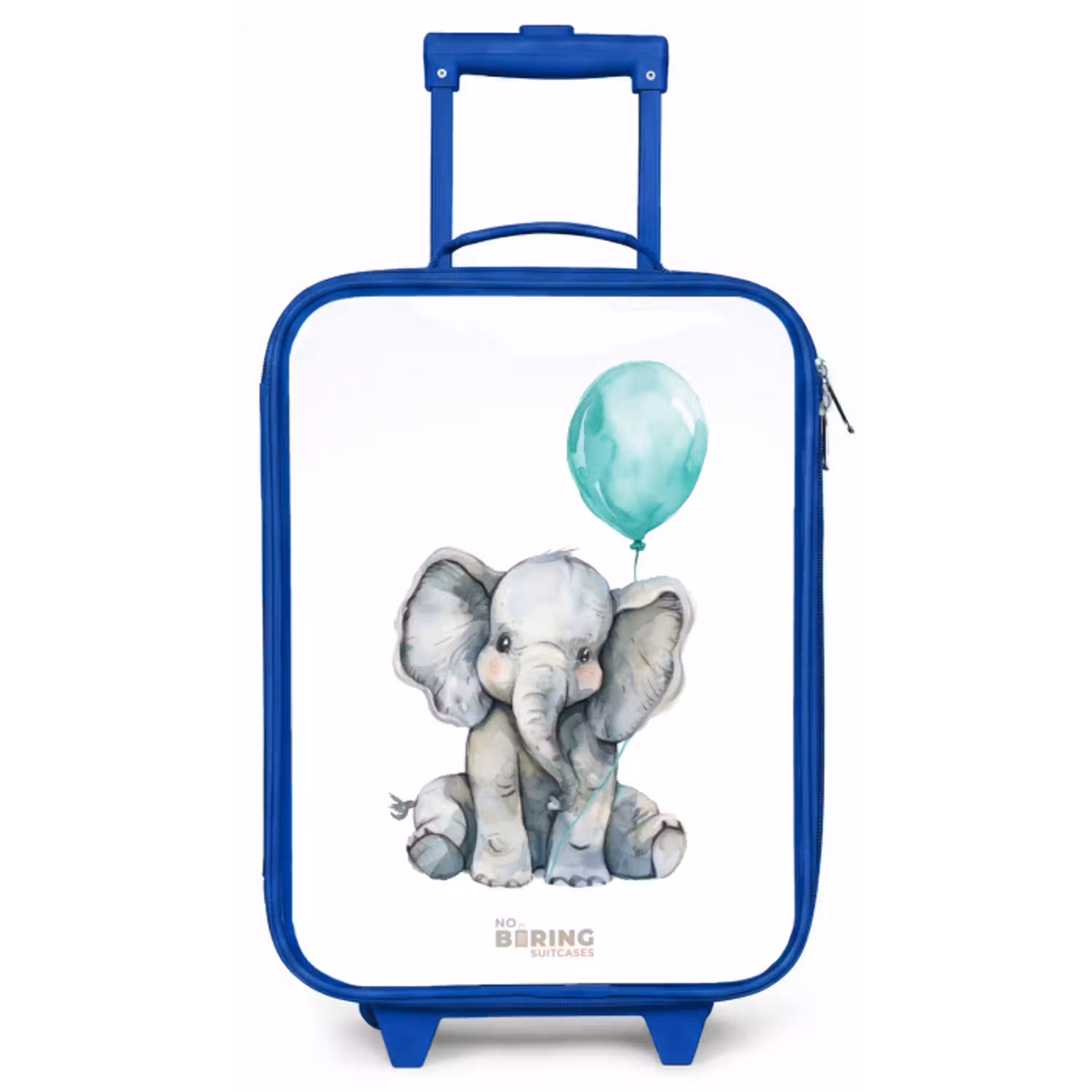 Olifant met blauwe ballon Kinderkoffer - Blauw klein -zz3dotto
