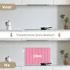 Gestreept - Roze - Chéri keuken achterwand spatscherm klein -voor_na_NL