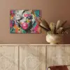 Vrouw - Kauwgom - Graffiti - Neonkleuren PET vilt klein -sfeer4