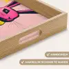 Abstract - Konijn - Sjaal - Geel Dienblad Rechthoek middel -USP_HandgreepNL