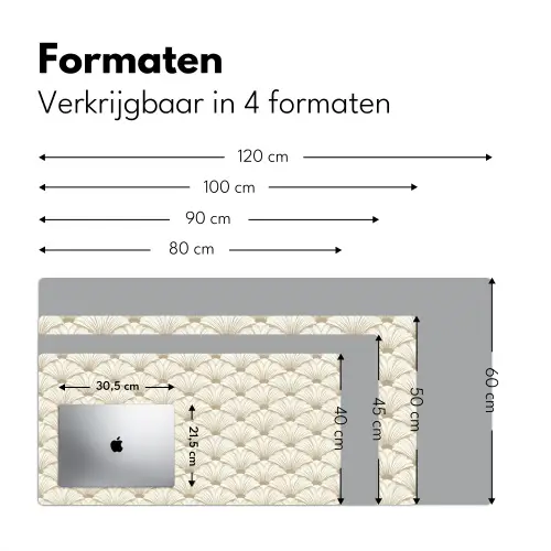 Klassiek - Art - Beige Muismat XXL klein 681 -sfeer5