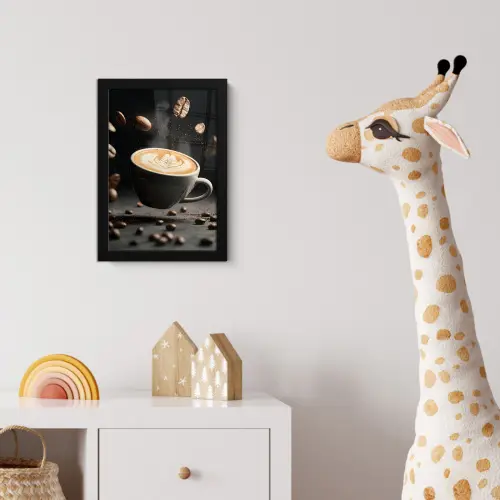 Cappuccino - Kop - Bonen - Bruin fotolijst zwart zonder passe partout klein -usfeer4_kinderkamer