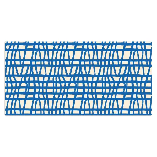Ruitpatroon - Blauw - Crème Muismat XXL klein 681 -3d_leeg