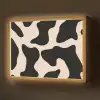 Vlekkenpatroon - Koe - Beige Light Box met batterij (Wandlamp) middel -z3d_website