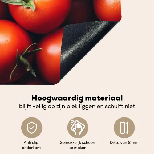 Groente - Rood - Tomaten Inductie beschemer met haakjes klein -ky-onderkant-nl