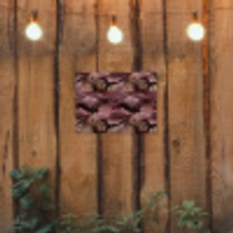 Koraal - Organisch - Roze tuinposter los doek klein 239 -sfeer1