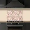 Lijnen - Abstract - Rood - Beige keuken achterwand spatscherm klein 900 -sfeer1