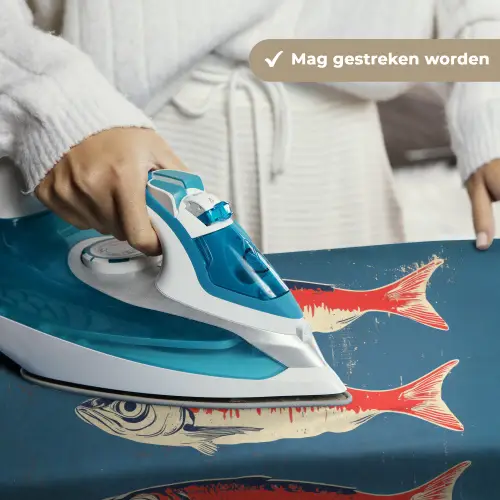 Vissen - Rood - Blauw Wandkleed katoen klein -sfeer9