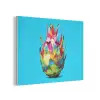 Drakenfruit - Blauw - Levendig PET vilt klein -3d