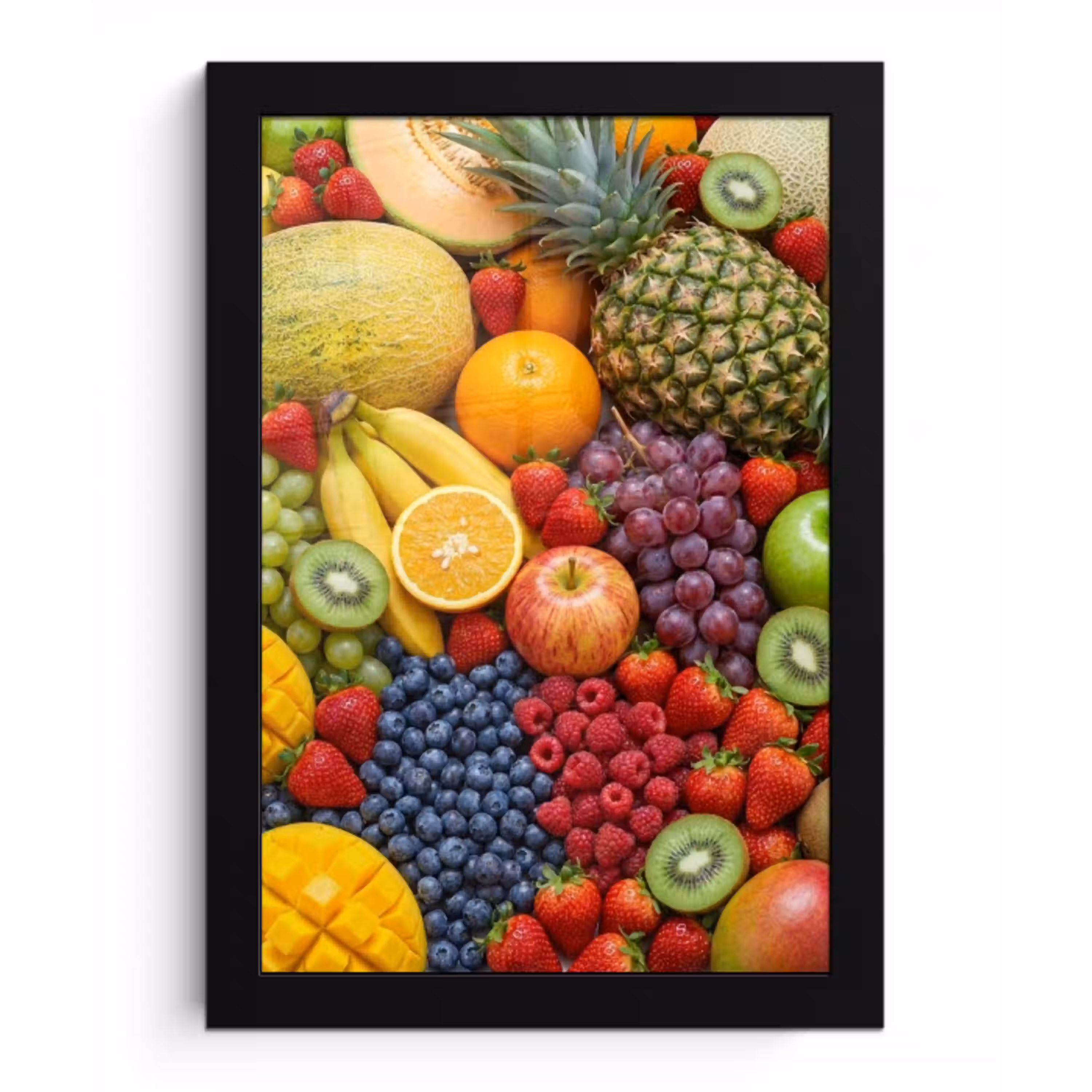 Eten - Fruit - Vers - Kleurrijk - Voeding fotolijst zwart zonder passe partout klein -3d