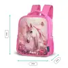 Eenhoorn - Roze - Vlinders - Bloemen Kinderrugzak - Roze middel -productfoto_formaten