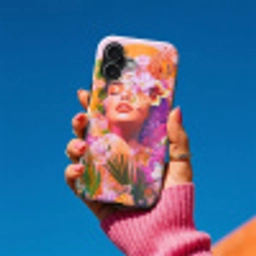 Vrouw - Abstract - Cirkel - Bloemen Toughcase MagSafe Apple iPhone 17 klein -Sfeer1V