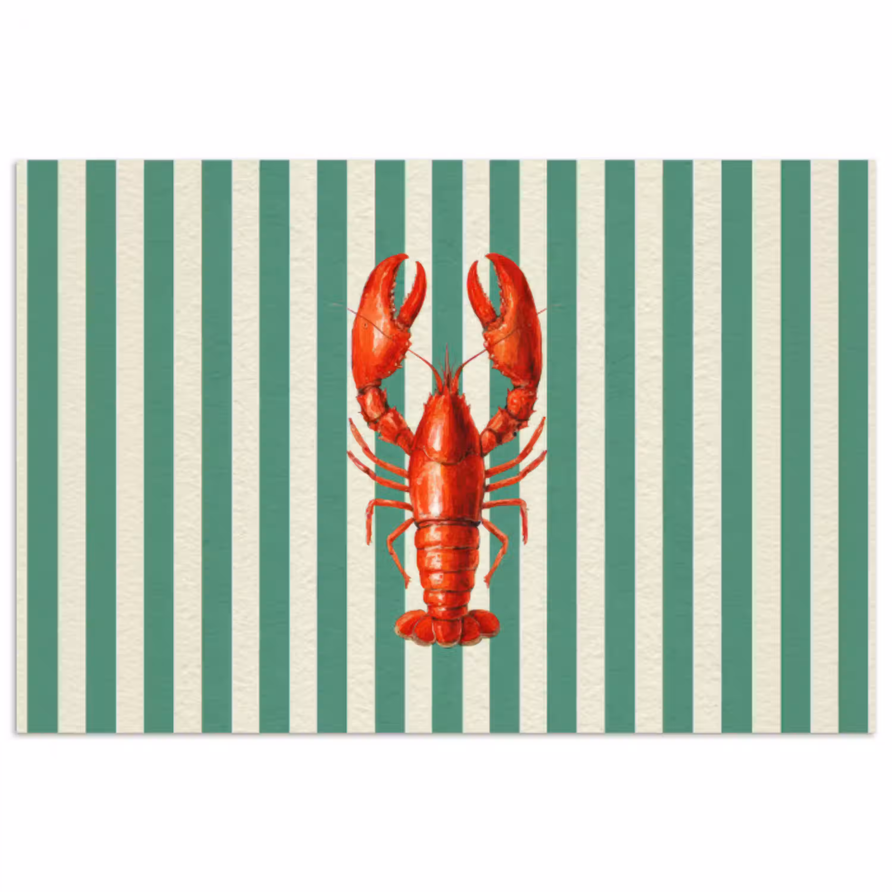 Kreeft - Strepen - Realistisch - Zomers poster papier middel -3d