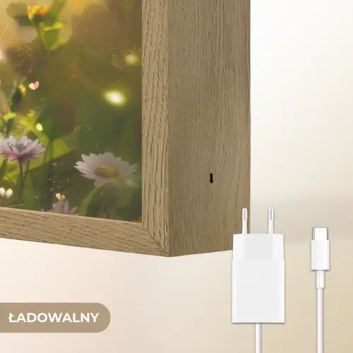 Kitten - Dier - Natuur - Bloemen Light Box met batterij (Wandlamp kind) middel -USP_websiteoplaadbaarNL