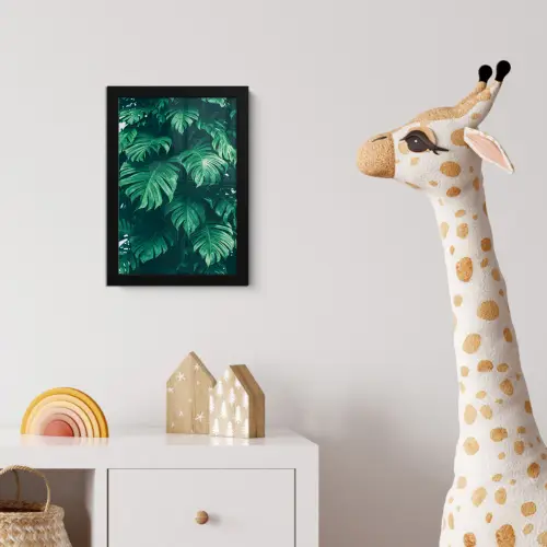Monstera - Bladeren - Planten - Jungle - Natuur fotolijst zwart zonder passe partout klein -usfeer4_kinderkamer