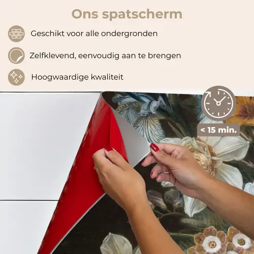 Stilleven met bloemen - Schilderij van Eelke Jelles Eelkema keuken achterwand spatscherm middel -spatscherm_NL