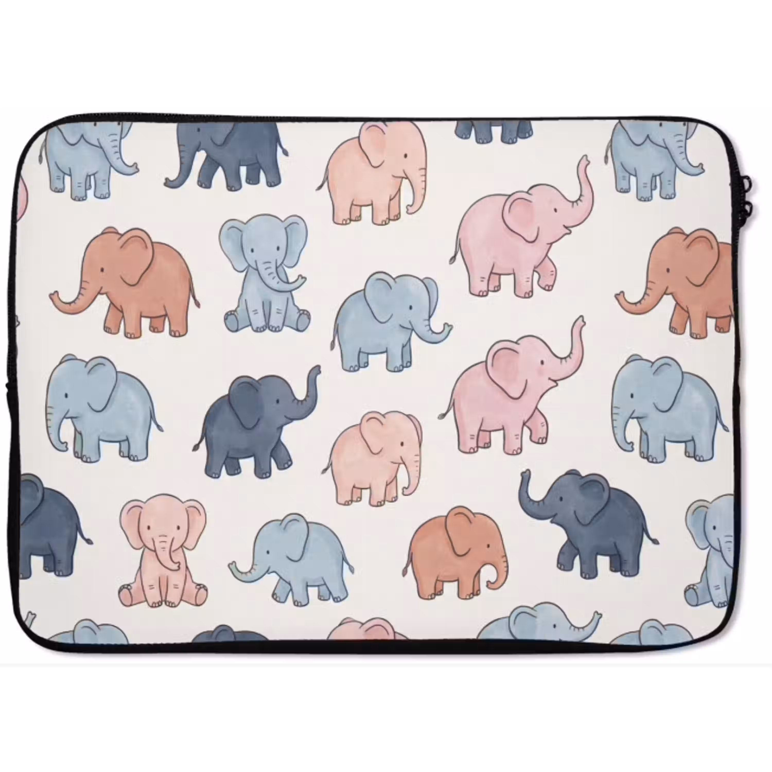 Dieren - Patroon - Kinderkamer - Pastel - Speels laptophoes neopreen klein -zkaufland3dotto