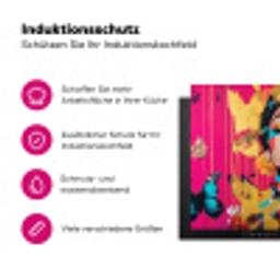 Vrouw - Abstract - Kleurrijk Inductie beschermer vinyl 3mm klein -zzzzzzz-lf-ups