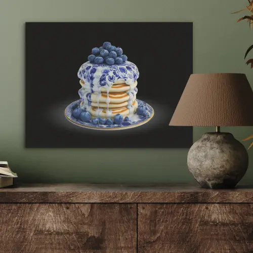 Pannenkoeken - Blauwe Bessen - Bord PET vilt klein -sfeer2