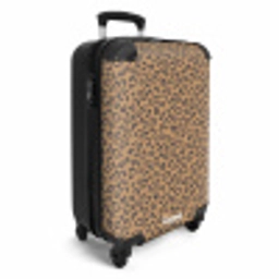 Dieren print panter bruin NBS - Handbagage koffer - Vrouwen middel -productfoto_3d