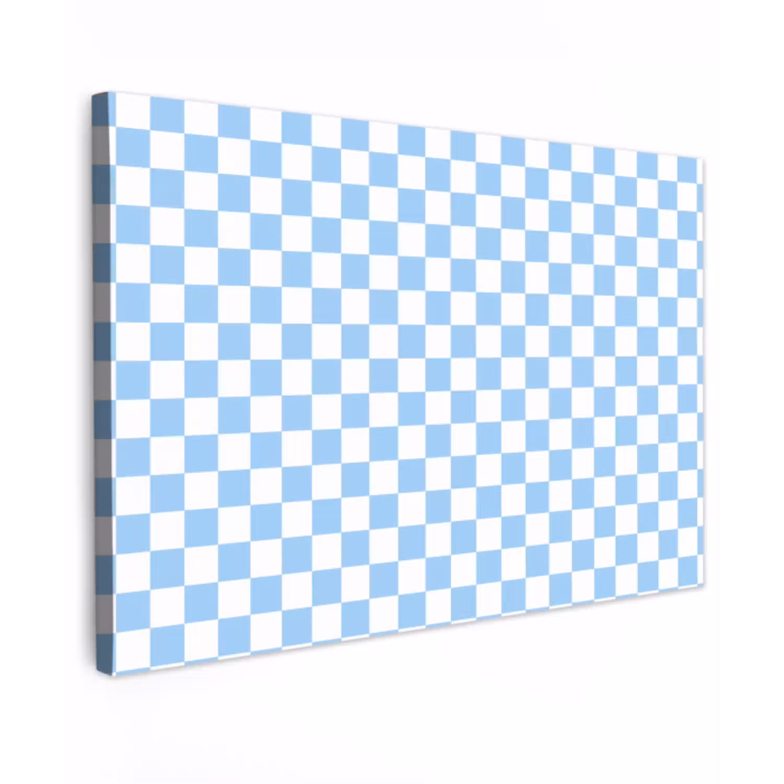 Schaakbord - Klassiek - Blauw Tuinposter op houten frame 2 cm dik klein 845 -3d