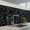Driehoeken - Abstract - Donker keuken achterwand 2 middel 871 -3d_schuin