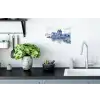 Schots - Kasteel - Blauw - Aquarel Muursticker klein -keuken