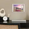Bergen - Landschap - Doorkijk - Bloemen - Avond - Roze poster papier klein -sfeer1