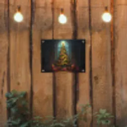 Kerstboom - Cadeau - Kerst - Winter tuinposter los doek klein -sfeer1