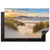 Strand - Duin - Gras - Zonsondergang - Zee Inductie beschermer vinyl 3mm klein -3d