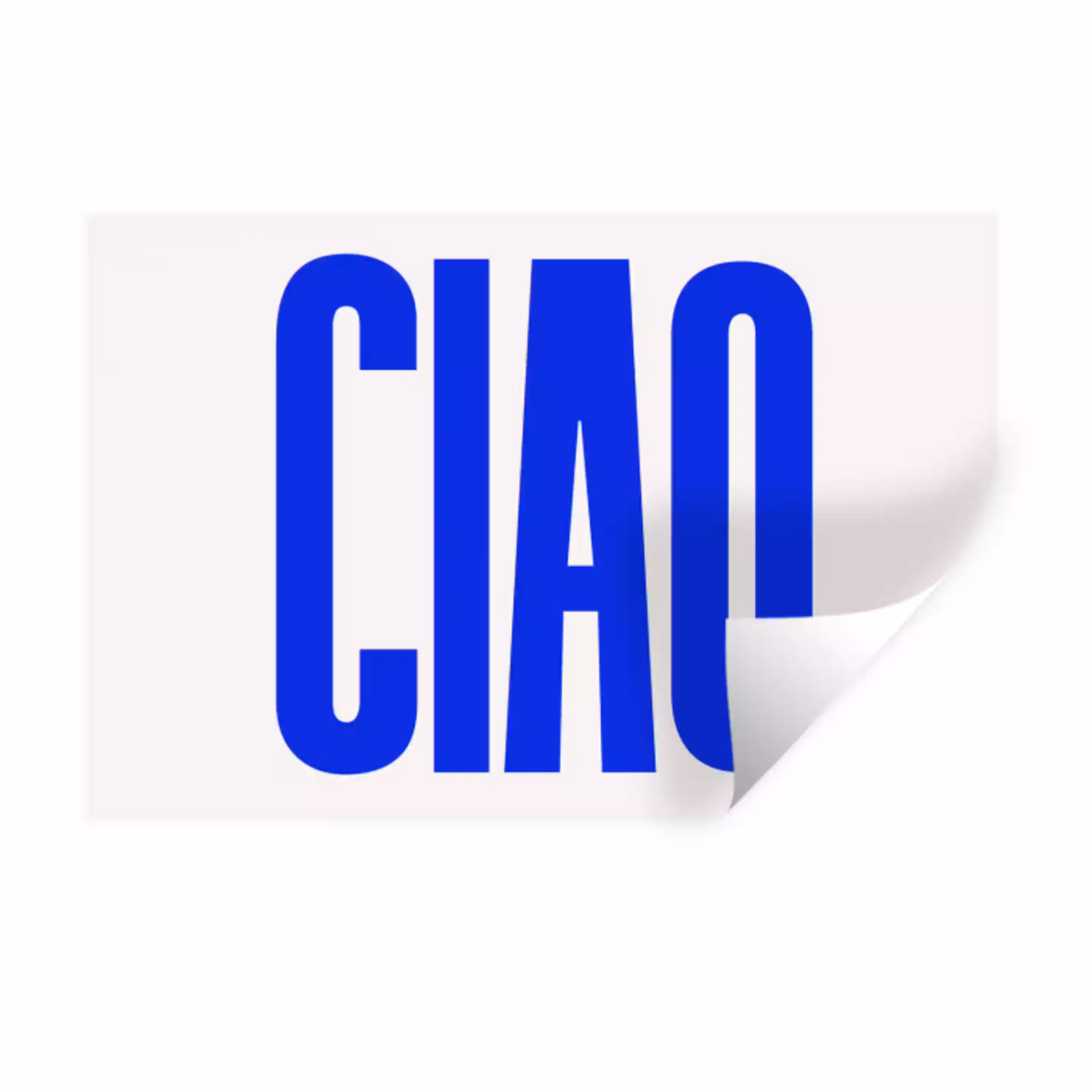 Ciao - Hoofdletters - Blauw - Minimalistisch Muursticker klein -3d