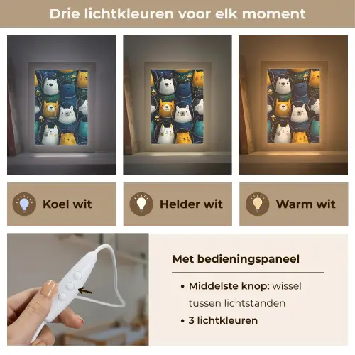 Dieren - Ruimtepakken - Sterren Light Box met kabel klein -USP_lichtkleurNL