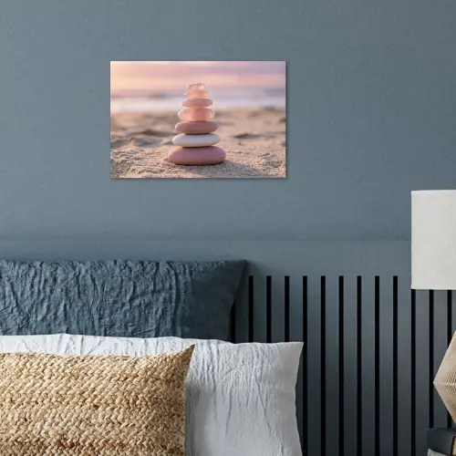 Stenen - Zand - Roze poster papier klein -sfeer2