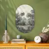 Tropisch - Landschap - Illustratie Wandcirkel Ovaal Forex klein -sfeer2
