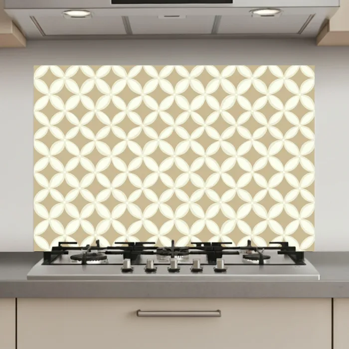 Symmetrisch - Motief - Beige keuken achterwand spatscherm klein 900 -3d_website